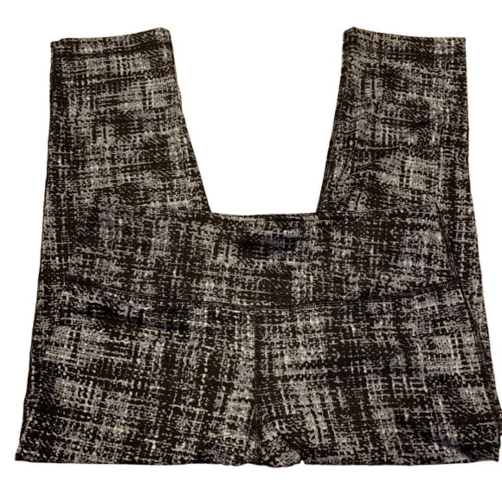 90 Degree by Reflex Black‎ & Gray Silky Capris L